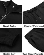 COOFANDY Mens 2 Piece Tracksuit Casual Sweatsuits Full Zip Track Suits Jogging Athletic Suit Sets - Image 7