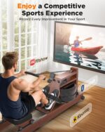 YOSUDA Water Rowing Machines for Home Use- Foldable Rower Machine 400LBS Weight Capacity with Dedicated Monitor & Bluetooth APP, Comfortable Seat - Image 4