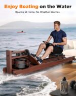 YOSUDA Water Rowing Machines for Home Use- Foldable Rower Machine 400LBS Weight Capacity with Dedicated Monitor & Bluetooth APP, Comfortable Seat - Image 5