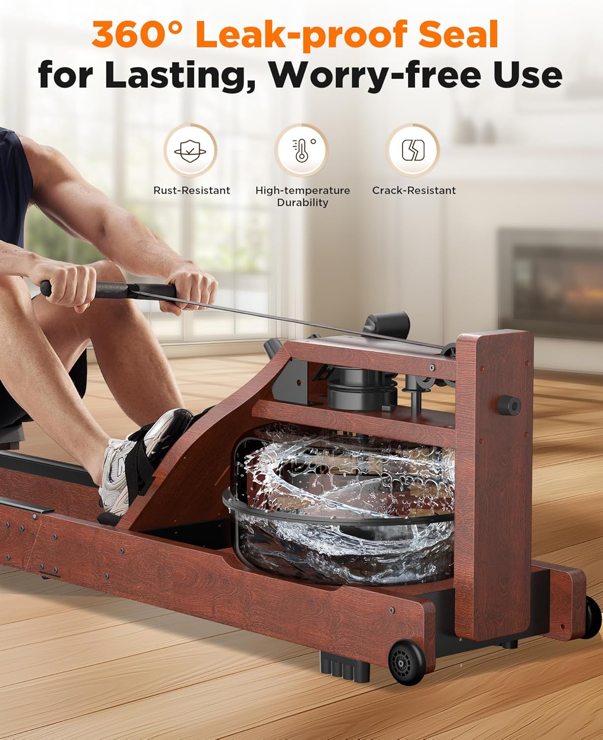 1761126226_YOSUDA-Water-Rowing-Machines-for-Home-Use-Foldable-Rower-Machine-400LBS-Weight-Capacity-with-Dedicated-Monitor-Bluetooth-APP-Comfortable-Seat.jpg YOSUDA Water Rowing Machines for Home Use- Foldable Rower Machine 400LBS Weight Capacity with Dedicated Monitor & Bluetooth APP, Comfortable Seat - Image 7