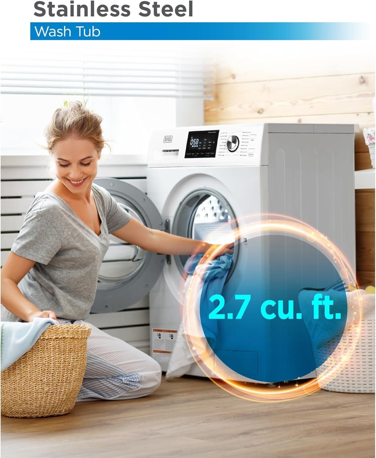 1761169565_BLACKDECKER-Front-Load-Washer-2.7-Cu.-Ft.-Compact-Washing-Machine-with-LED-Display-16-Cycles.jpg BLACK+DECKER Front Load Washer, 2.7 Cu. Ft. Compact Washing Machine with LED Display & 16 Cycles - Image 4