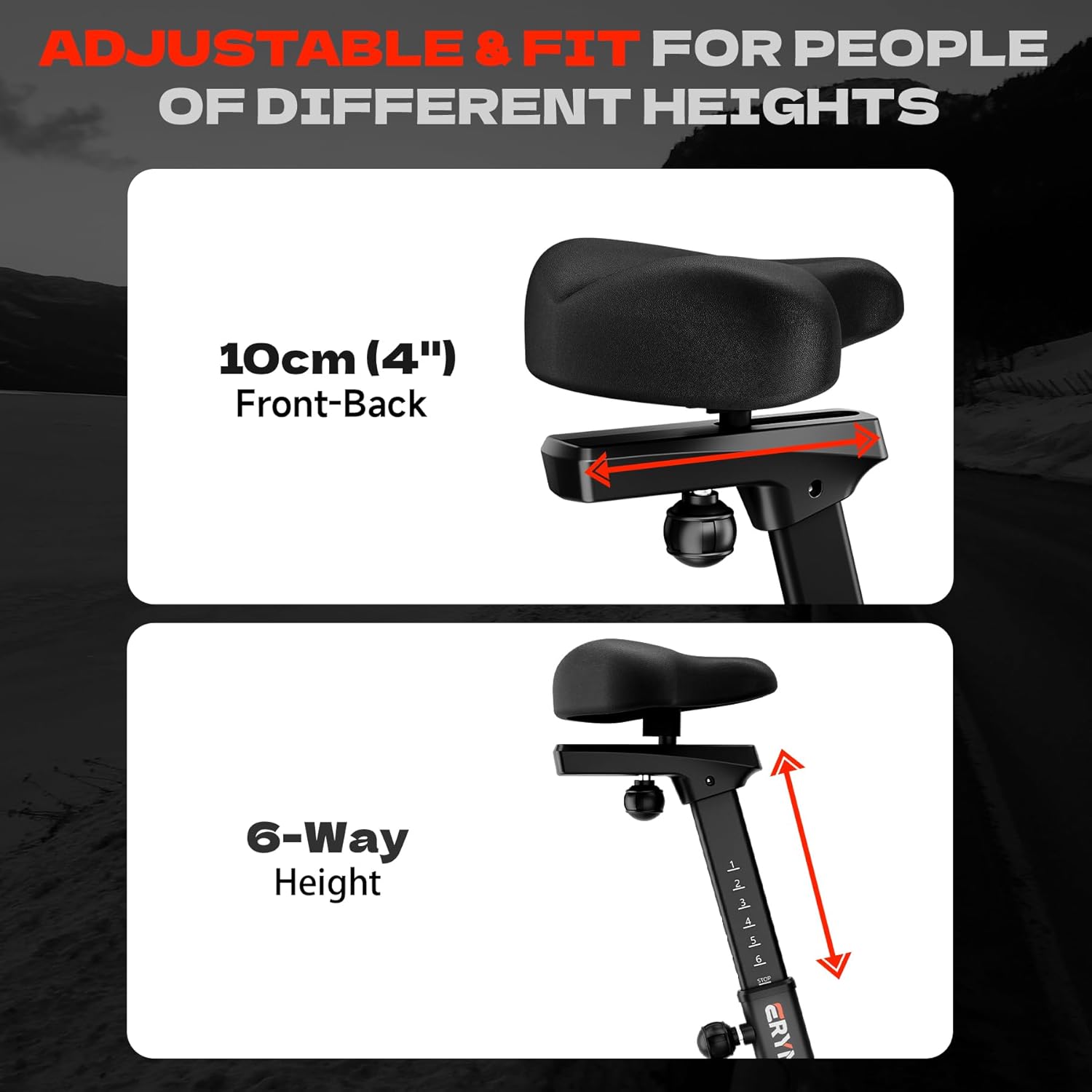 1761171494_Air-Bike-Exercise-Bike-with-Magnetic-Air-Resistance-Fan-Bike-Stationary-Bike-for-Home-Cardio-Workout-Adjustable-Indoor-Cycling-Bike-with-APP-Dual-Action-Handlebars-350lb-Capacity.jpg Air Bike, Exercise Bike with Magnetic & Air Resistance Fan Bike, Stationary Bike for Home Cardio Workout, Adjustable Indoor Cycling Bike with APP & Dual Action Handlebars, 350lb Capacity - Image 9