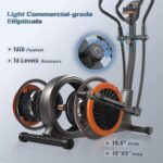 Niceday Elliptical Machine, Elliptical Exercise Machine for Home with Hyper-Quiet Magnetic Driving System, Elliptical Trainer with 15.5IN & 20IN Stride, 16 Resistance Levels, 500LBS Loading Capacity - Image 3