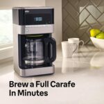 Braun BrewSense 12 Cup Drip Coffee Maker - Pause & Pour Mid Brew, Coffee Machine with 24-Hour Timer & Clock, Bold & Regular Strength, 1-4 Cup Functions, Self Clean, Auto Shutoff, Stainless Steel - Image 3