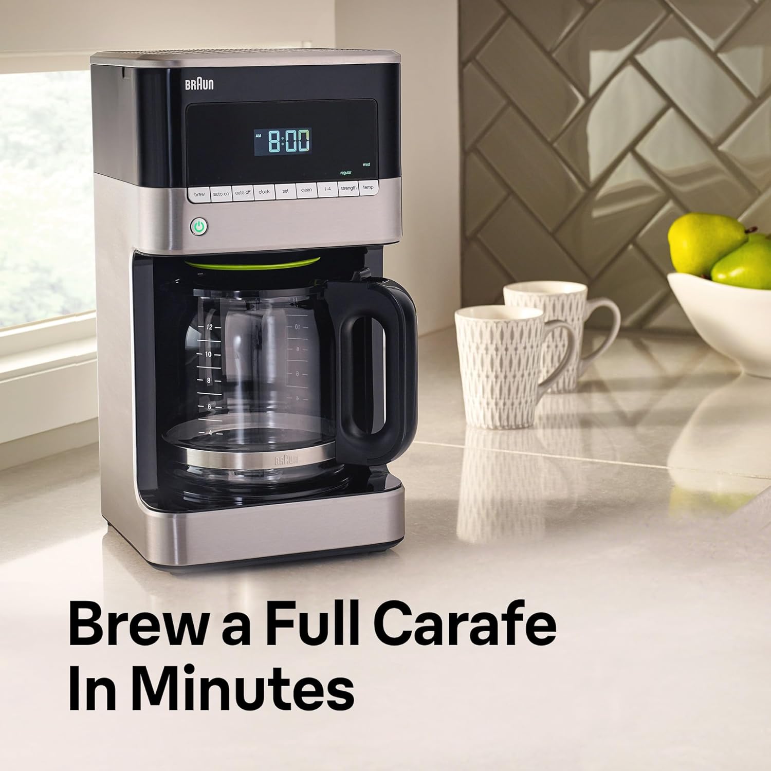 1761203310_Braun-BrewSense-12-Cup-Drip-Coffee-Maker-Pause-Pour-Mid-Brew-Coffee-Machine-with-24-Hour-Timer-Clock-Bold-Regular-Strength-1-4-Cup-Functions-Self-Clean-Auto-Shutoff-Stainless-Steel.jpg Braun BrewSense 12 Cup Drip Coffee Maker - Pause & Pour Mid Brew, Coffee Machine with 24-Hour Timer & Clock, Bold & Regular Strength, 1-4 Cup Functions, Self Clean, Auto Shutoff, Stainless Steel - Image 3