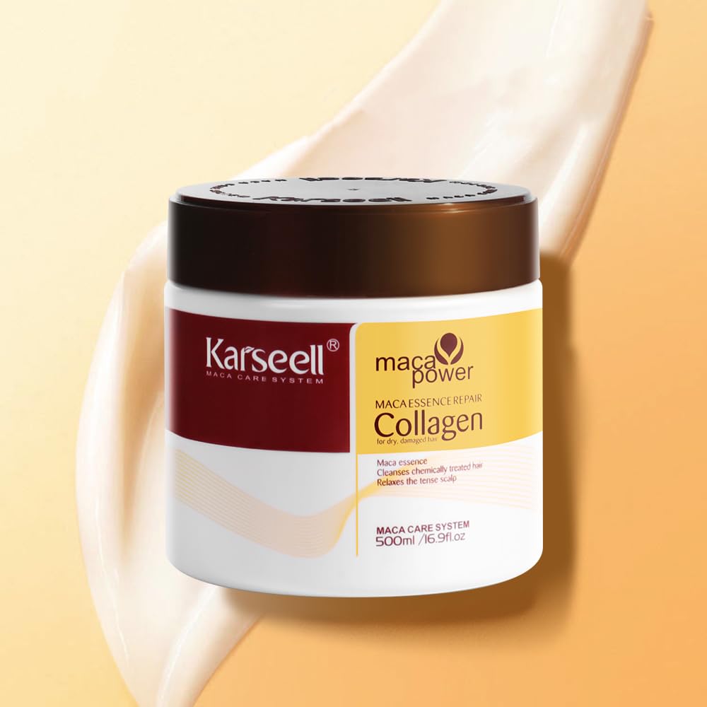 1761207006_Karseell-Collagen-Hair-Treatment-Deep-Repair-Conditioning-Argan-Oil-Collagen-Hair-Mask-Essence-for-Dry-Damaged-Hair-All-Hair-Types-16.90-oz-500ml.jpg Karseell Collagen Hair Treatment Deep Repair Conditioning Argan Oil Collagen Hair Mask Essence for Dry Damaged Hair All Hair Types 16.90 oz 500ml - Image 3
