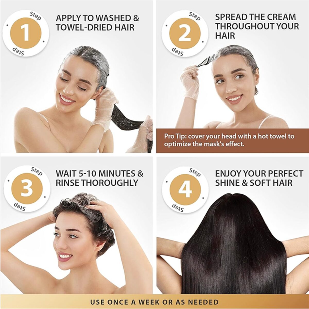 Karseell Collagen Hair Treatment Deep Repair Conditioning Argan Oil Collagen Hair Mask Essence for Dry Damaged Hair All Hair Types 16.90 oz 500ml - Image 6