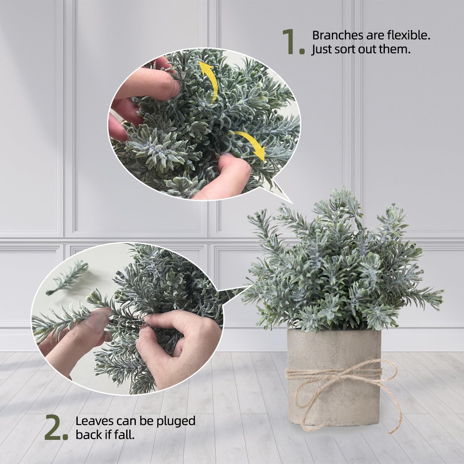 1761207268_4-Pack-Small-Fake-Plants-Artificial-Plants-Indoor-for-Home-Decor-Small-Faux-Plants-Indoor-Fake-Plants-in-White-Pot-for-Bathroom-Bedroom-Kitchen-Office-Farmhouse-Room-Shelf-Decor.jpg 4 Pack Small Fake Plants, Artificial Plants Indoor for Home Decor, Small Faux Plants Indoor, Fake Plants in White Pot for Bathroom Bedroom Kitchen Office Farmhouse Room Shelf Decor - Image 7