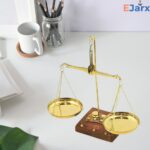 Old Traditional Goldsmith Weight (tarazu) showpiece Brass Weighing Scale Balance Justice Law Scale Decoration Nautical Home Decor Scale Small Brass Weight Scale - Image 5