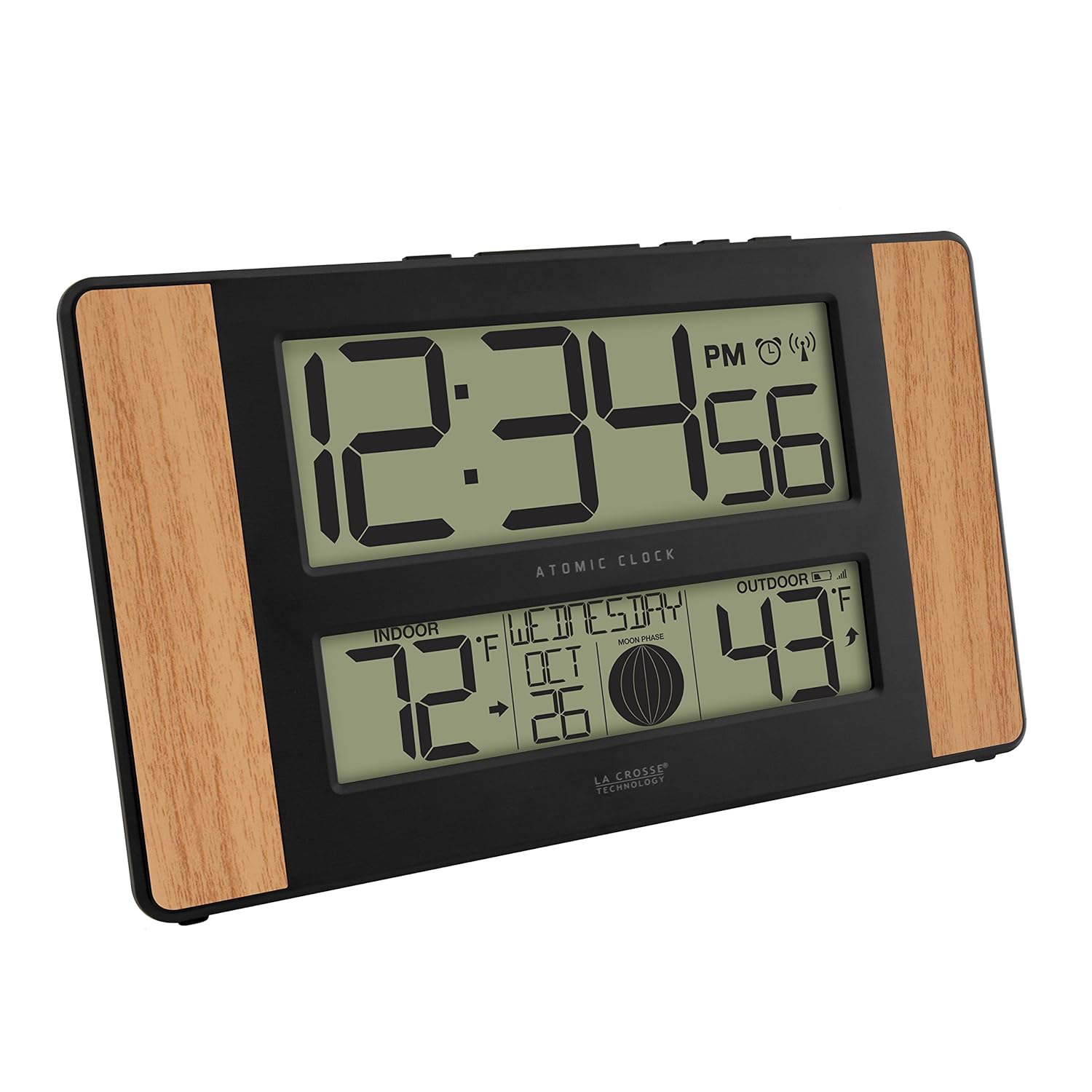 1761207818_La-Crosse-Technology-Atomic-Digital-Clock-with-Outdoor-Temperature-Wood-Oak-0.jpg La Crosse Technology Atomic Digital Clock with Outdoor Temperature, Wood Oak, 0 - Image 5
