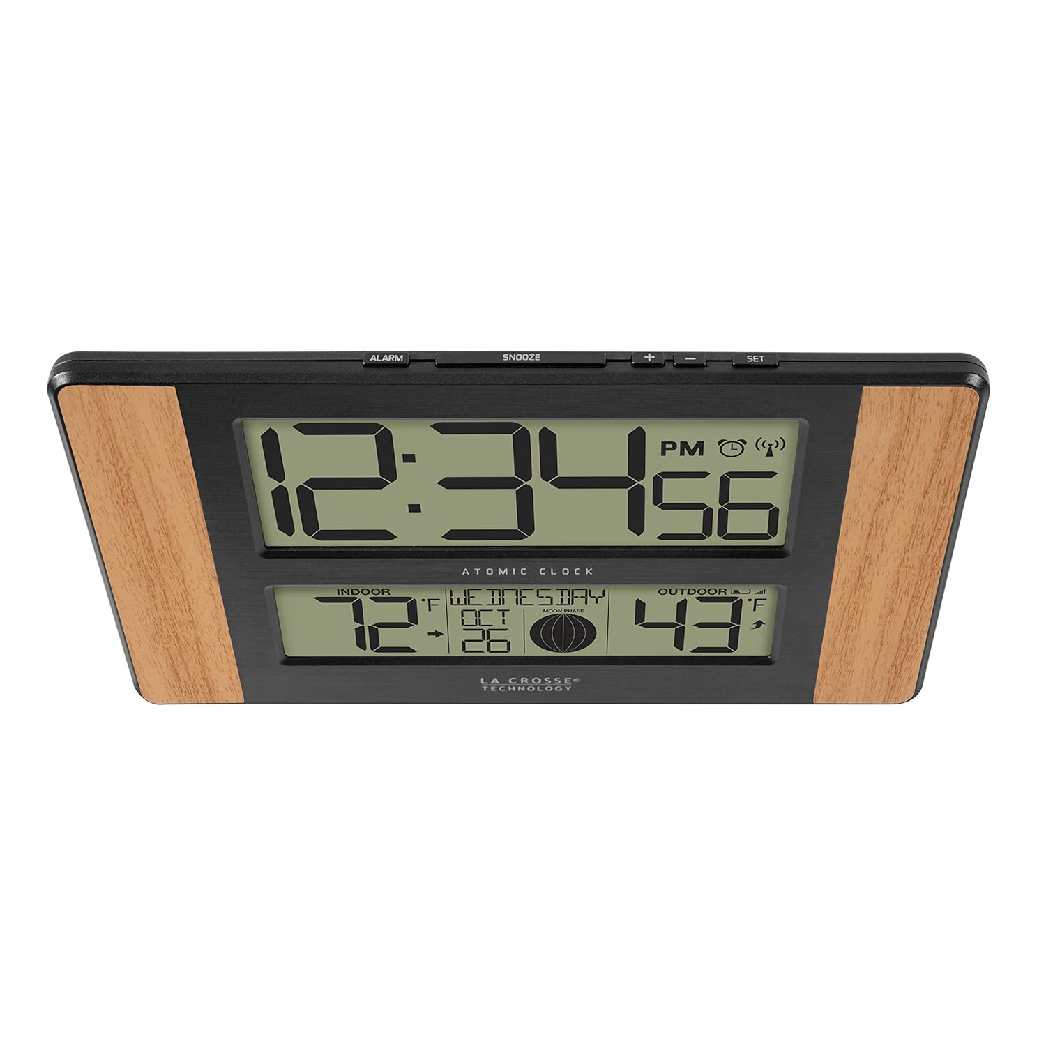 1761207820_La-Crosse-Technology-Atomic-Digital-Clock-with-Outdoor-Temperature-Wood-Oak-0.jpg La Crosse Technology Atomic Digital Clock with Outdoor Temperature, Wood Oak, 0 - Image 6