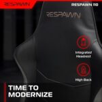 RESPAWN 110 Ergonomic Gaming Chair - Racing Style High Back PC Computer Desk Office Chair - 360 Swivel, Integrated Headrest, 135 Degree Recline with Adjustable Tilt Tension & Angle Lock - 2023 Grey - Image 5