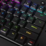 Redragon K618 PRO 3-Mode Wireless RGB Mechanical Keyboard, BT/2.4Ghz/Wired Low Profile Win/Mac Gaming Keyboard w/Ultra-Thin Design, Dedicated Media Control & Linear Red Switch - Image 9