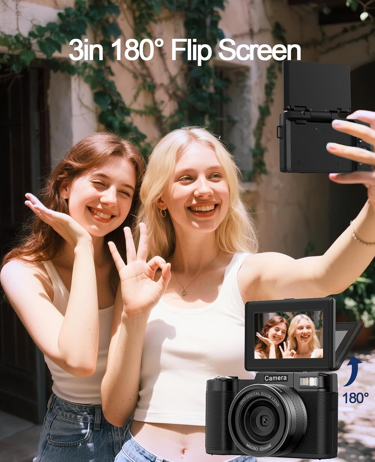 1761212241_FLATIC-Digital-Camera-with-WiFi-5K-64MP-Cameras-for-Photography-with-180°-Flip-Screen-for-YouTube-18X-Zoom-Autofoucs-Vlogging-Camera-with-64GB-Card-Wide-Macro-Lens-2-Batteries-Card-Reader.jpg FLATIC Digital Camera with WiFi, 5K 64MP Cameras for Photography with 180° Flip Screen for YouTube, 18X Zoom Autofoucs Vlogging Camera with 64GB Card, Wide & Macro Lens, 2 Batteries, Card Reader - Image 9
