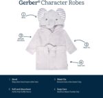 Gerber Unisex Baby Plushy Soft Hooded Animal Character Bathrobe - Image 8