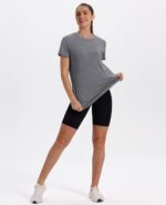 Womens Workout Tops Short Sleeve Shirts with Sun Protection UPF 50+ Quick Dry Outfits for Hiking Running S-3XL - Image 4