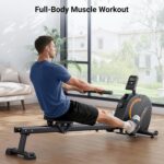 Dripex Rowing Machines for Home Use, Rowing Machine Magnetic Rower, 16 Levels of Workout Resistance, Max 350 LBS, Dual Slide Rail, Bluetooth App Compatible, LCD Monitor, Row Machine for Gym Exercise - Image 4