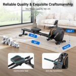Dripex Rowing Machines for Home Use, Rowing Machine Magnetic Rower, 16 Levels of Workout Resistance, Max 350 LBS, Dual Slide Rail, Bluetooth App Compatible, LCD Monitor, Row Machine for Gym Exercise - Image 7