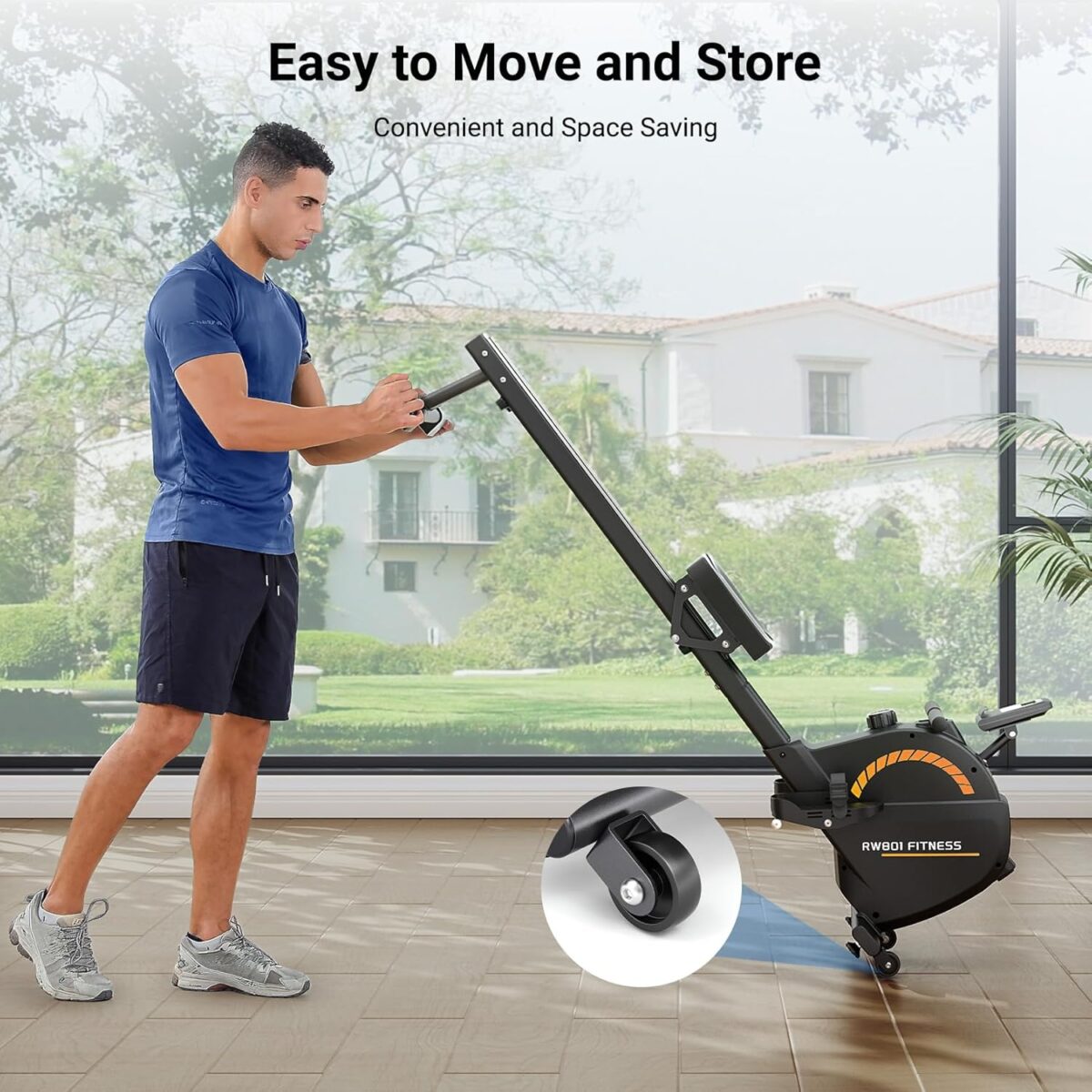 Dripex Rowing Machines for Home Use, Rowing Machine Magnetic Rower, 16 Levels of Workout Resistance, Max 350 LBS, Dual Slide Rail, Bluetooth App Compatible, LCD Monitor, Row Machine for Gym Exercise - Image 10