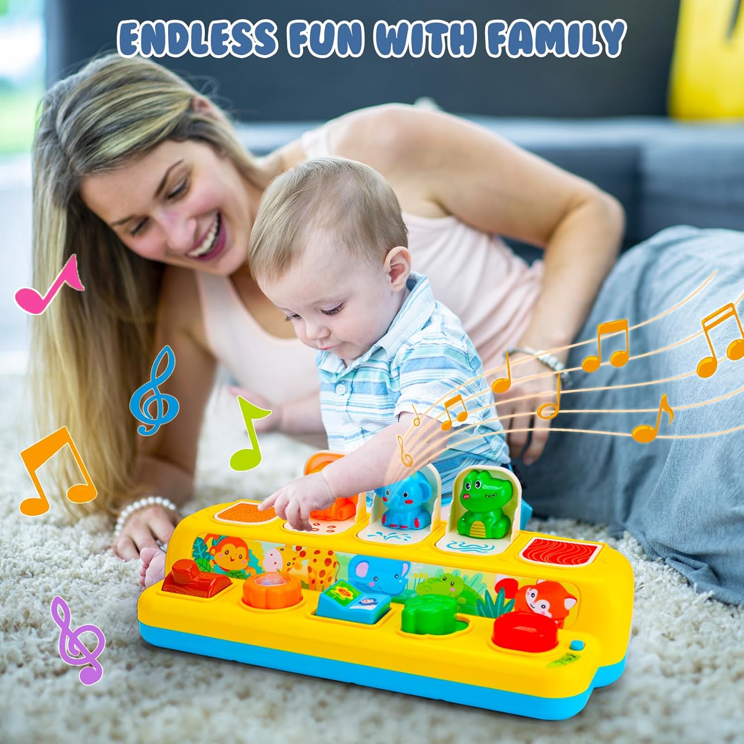 1761254555_Interactive-Pop-up-Animal-Toys-with-Music-Light-Montessori-Cause-and-Effect-Toys-for-1-Year-Old-Boy-Girl-Early-Learning-Musical-Baby-Toy-9-12-18-Months-STEM-Toddler-Toy-Age-1-2-Gift-for-Infant.jpg Interactive Pop up Animal Toys with Music & Light, Montessori Cause and Effect Toys for 1 Year Old Boy Girl Early Learning Musical Baby Toy 9-12-18 Months STEM Toddler Toy Age 1-2 Gift for Infant - Image 3