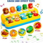 Interactive Pop up Animal Toys with Music & Light, Montessori Cause and Effect Toys for 1 Year Old Boy Girl Early Learning Musical Baby Toy 9-12-18 Months STEM Toddler Toy Age 1-2 Gift for Infant - Image 4
