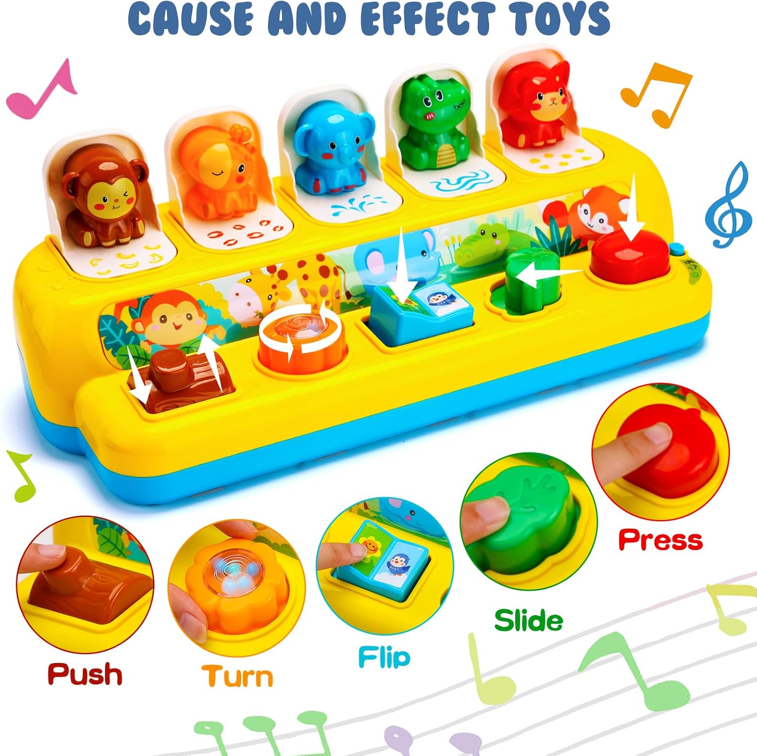 1761254557_Interactive-Pop-up-Animal-Toys-with-Music-Light-Montessori-Cause-and-Effect-Toys-for-1-Year-Old-Boy-Girl-Early-Learning-Musical-Baby-Toy-9-12-18-Months-STEM-Toddler-Toy-Age-1-2-Gift-for-Infant.jpg Interactive Pop up Animal Toys with Music & Light, Montessori Cause and Effect Toys for 1 Year Old Boy Girl Early Learning Musical Baby Toy 9-12-18 Months STEM Toddler Toy Age 1-2 Gift for Infant - Image 4