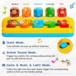 Interactive Pop up Animal Toys with Music & Light, Montessori Cause and Effect Toys for 1 Year Old Boy Girl Early Learning Musical Baby Toy 9-12-18 Months STEM Toddler Toy Age 1-2 Gift for Infant - Image 5