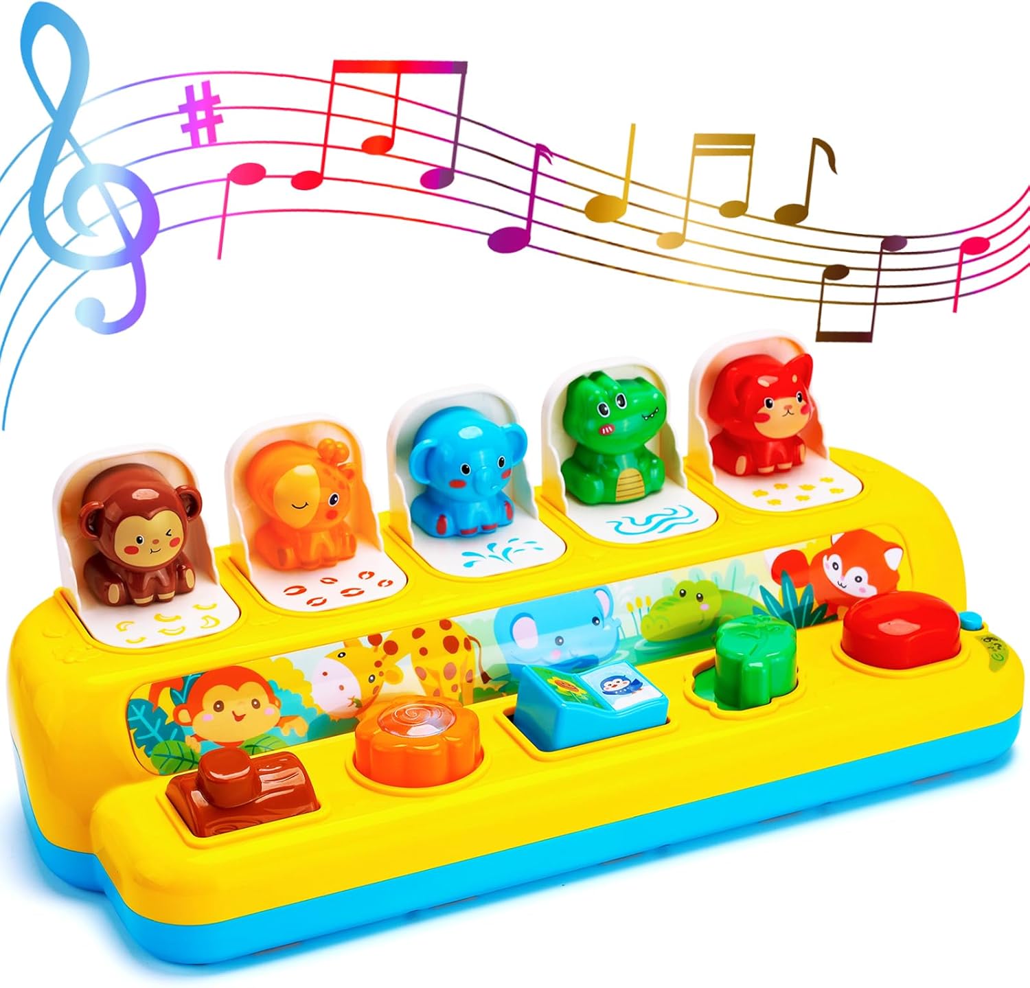 1761254565_Interactive-Pop-up-Animal-Toys-with-Music-Light-Montessori-Cause-and-Effect-Toys-for-1-Year-Old-Boy-Girl-Early-Learning-Musical-Baby-Toy-9-12-18-Months-STEM-Toddler-Toy-Age-1-2-Gift-for-Infant.jpg Interactive Pop up Animal Toys with Music & Light, Montessori Cause and Effect Toys for 1 Year Old Boy Girl Early Learning Musical Baby Toy 9-12-18 Months STEM Toddler Toy Age 1-2 Gift for Infant - Image 8