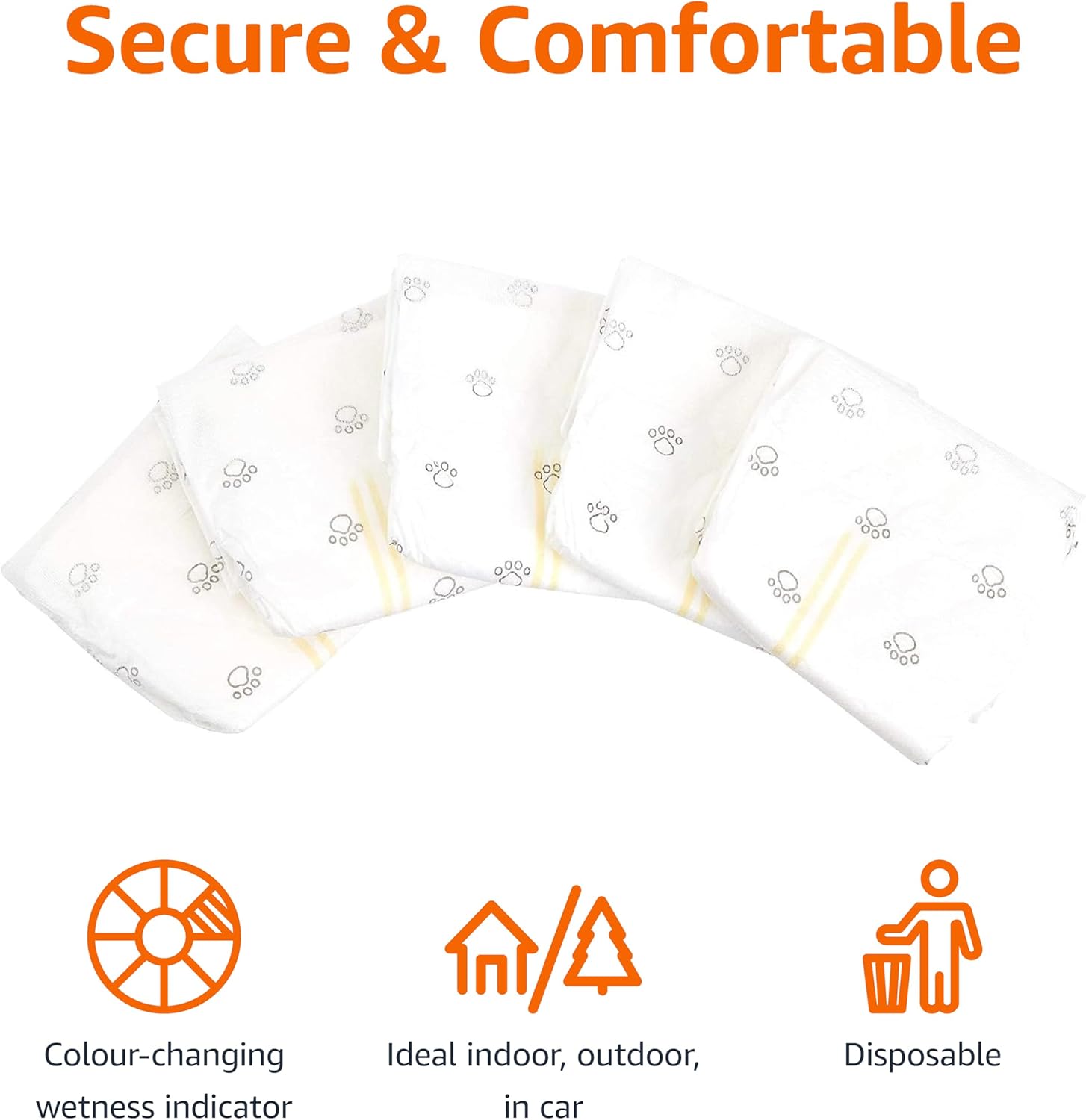 1761254834_Amazon-Basics-Male-Dog-Diapers-30-Count-X-Small-Ultra-Absorbent-Disposable-Wrap-with-Secure-Fit-Leakproof-and-Comfortable.jpg Amazon Basics Male Dog Diapers, 30 Count, X-Small, Ultra Absorbent Disposable Wrap with Secure Fit, Leakproof and Comfortable - Image 4