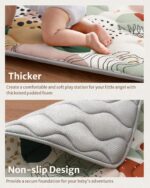 Blissful Diary Baby Play Mats for Floor, 50x50 Inch Crawling Mat for Playpen, Thick Padding Foam Playmats for Babies and Toddlers, Modern Abstract - Image 5