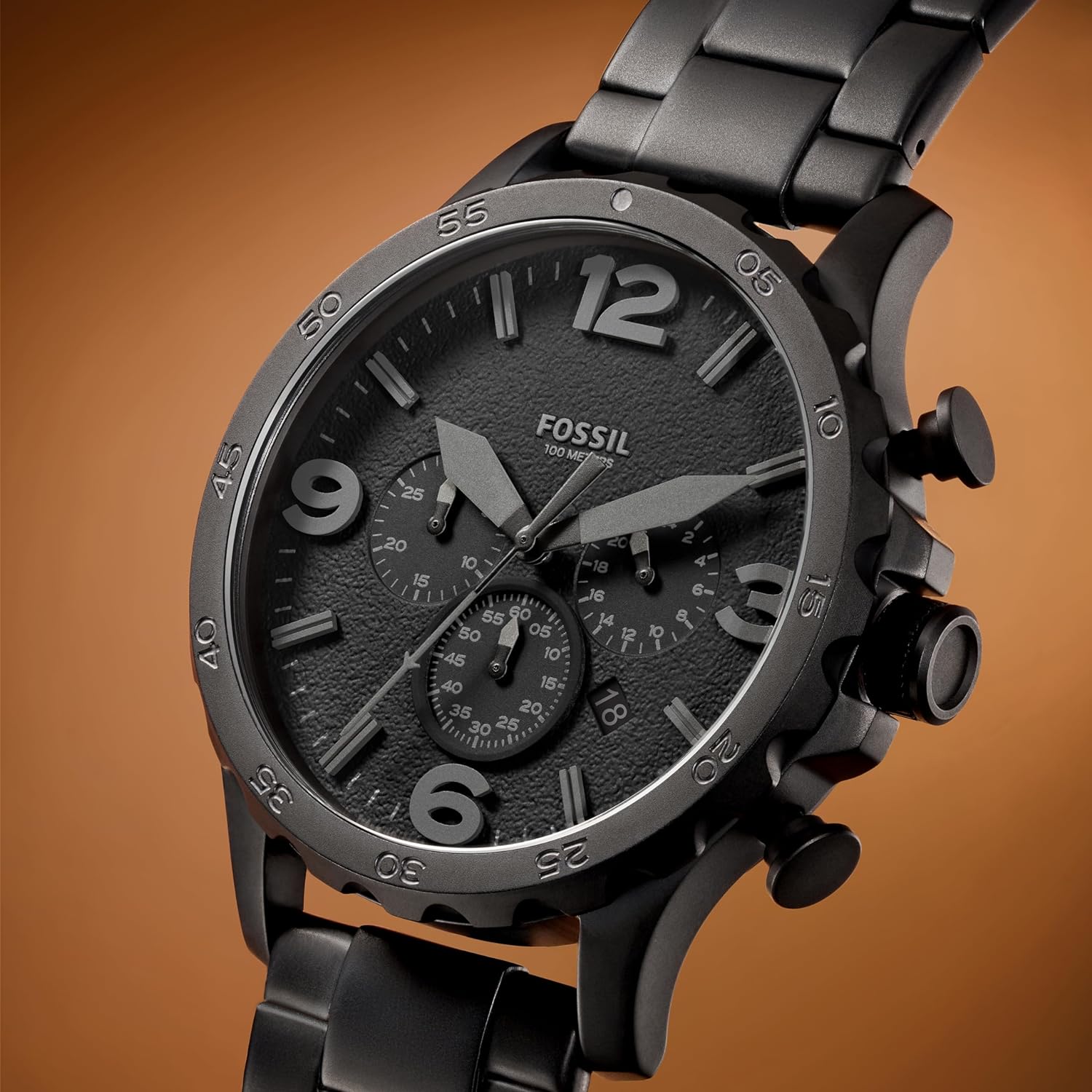 1761257196_Fossil-Mens-Nate-Quartz-Stainless-Steel-Chronograph-Watch.jpg Fossil Men's Nate Quartz Stainless Steel Chronograph Watch - Image 5