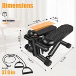 Hydraulic Fitness Stepper with LCD Monitor - Mini Stepper and Resistance Bands - Image 4