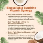 Micro Ingredients Vitamin D3 10,000 IU + K2 MK-7 200 mcg, 300 Softgels | Virgin Coconut Oil | 2-in-1 Bone, Immune & Heart Support | Easy to Swallow, Non-GMO - Image 6