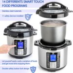 Moss & Stone Electric Pressure Cooker with Large LCD Display, Multi-Use 6 Quart Pot, 14-in-1 Cooker & Maker: Slow, Rice, Steam, Saute, Yogurt, Egg, Warmer - Image 3