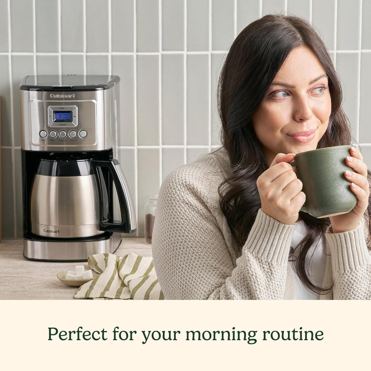 Cuisinart 12-Cup Coffee Maker, Programmable PerfecTemp Thermal Carafe Coffee Machine with 1-4 Cup Setting, Brew Strength Control and Brew Pause, Stainless Steel, DCC-3400NAS, Silver - Image 5