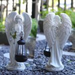 Solar Angel Outdoor Garden Decor Statues – 13.2 inches Solar Outdoor Sculptures for Outside Yard Art Patio Balcony Front Lawn Ornaments Gifts for Mom Grandma Women - Image 3