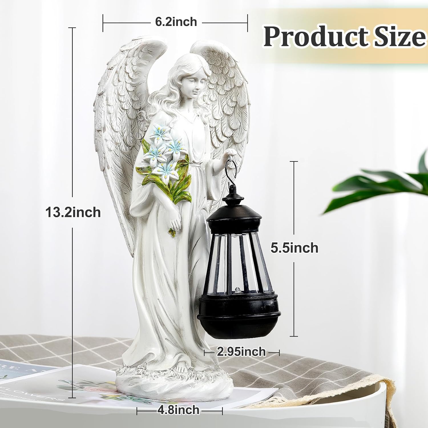 1761290145_Solar-Angel-Outdoor-Garden-Decor-Statues-–-13.2-inches-Solar-Outdoor-Sculptures-for-Outside-Yard-Art-Patio-Balcony-Front-Lawn-Ornaments-Gifts-for-Mom-Grandma-Women.jpg Solar Angel Outdoor Garden Decor Statues – 13.2 inches Solar Outdoor Sculptures for Outside Yard Art Patio Balcony Front Lawn Ornaments Gifts for Mom Grandma Women - Image 4