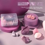 Makeup Sponge Set BS-MALL Triangle Puff 14 Pcs for Liquid, Cream, and Powder, Multi-colored Makeup Sponges and Mini Sponge with Case (A-Purple) - Image 5