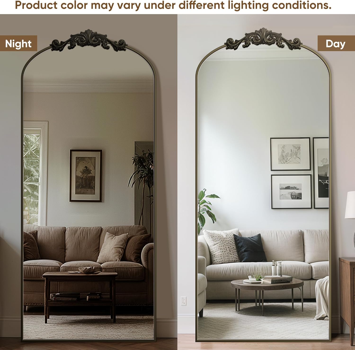 1761294334_Antok-Arched-Full-Length-Mirror-71x28-Floor-Mirror-with-Carved-Full-Body-Mirrors-for-HomeDecor-StandingHalling-Large-Wall-Mirror-for-Bedroom-Living-Room-Cloakroom-Bronze-Retro-Style.jpg Antok Arched Full Length Mirror, 71"x28" Floor Mirror with Carved, Full Body Mirrors for HomeDecor, Standing/Halling Large Wall Mirror for Bedroom, Living Room, Cloakroom, Bronze, Retro Style - Image 4