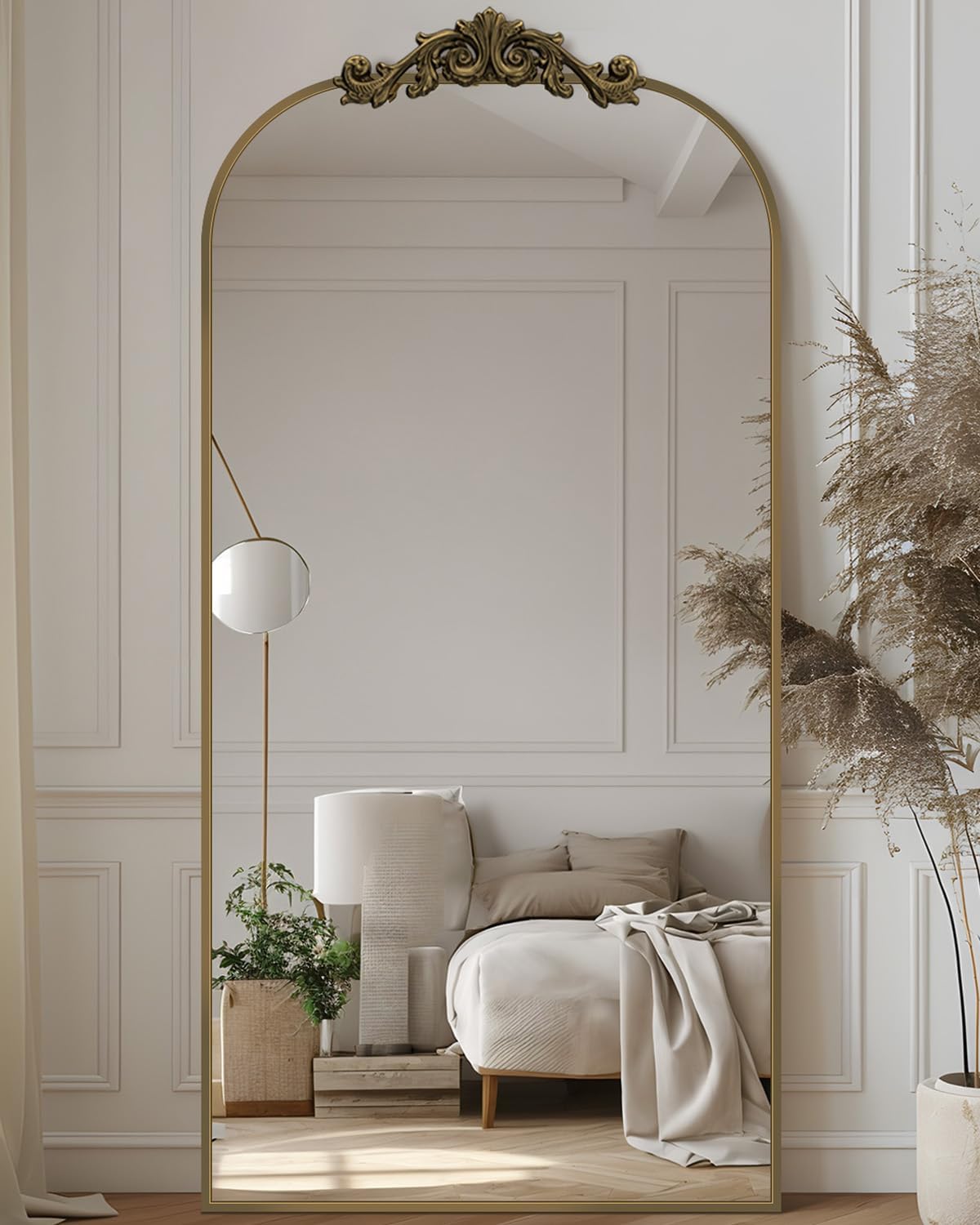 1761294343_Antok-Arched-Full-Length-Mirror-71x28-Floor-Mirror-with-Carved-Full-Body-Mirrors-for-HomeDecor-StandingHalling-Large-Wall-Mirror-for-Bedroom-Living-Room-Cloakroom-Bronze-Retro-Style.jpg Antok Arched Full Length Mirror, 71"x28" Floor Mirror with Carved, Full Body Mirrors for HomeDecor, Standing/Halling Large Wall Mirror for Bedroom, Living Room, Cloakroom, Bronze, Retro Style - Image 9