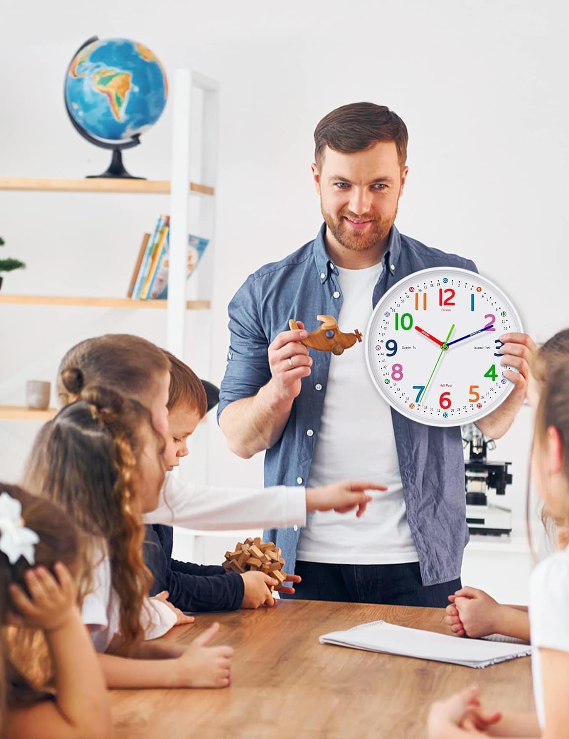 1761294713_Silent-Kids-Wall-Clock-–-Non-Ticking-Battery-Powered-Ideal-for-Teaching-Time-and-Stylish-Decor-in-Any-Room-8-Inch.jpg Silent Kids Wall Clock – Non-Ticking, Battery-Powered, Ideal for Teaching Time and Stylish Décor in Any Room - 8 Inch - Image 7
