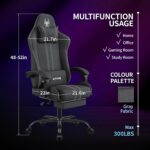 SITMOD Fabric Gaming Chair with Footrest-Breathable Computer Chair with Headrest & Lumbar Pillow,Big and Tall Ergonomic Gamer Chair for Heavy Adults,22.44" Deep Seat Gaming Chairs for Adults - Image 4
