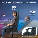 SITMOD Fabric Gaming Chair with Footrest-Breathable Computer Chair with Headrest & Lumbar Pillow,Big and Tall Ergonomic Gamer Chair for Heavy Adults,22.44" Deep Seat Gaming Chairs for Adults - Image 7