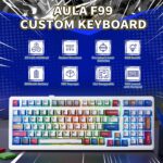 x Aula F99 Wireless Gaming Keyboard, Bluetooth Mechanical Keyboard Hot Swappable Custom Creamy Computer Keyboards, RGB Backlit, Tri-Mode BT5.0/2.4GHz/USB-C, Gasket Structure, Pre-lubed Linear Switches - Image 3
