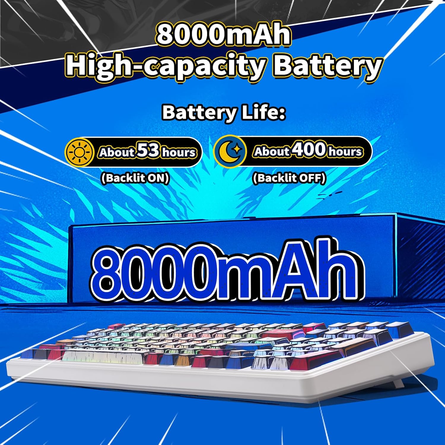 1761295908_x-Aula-F99-Wireless-Gaming-Keyboard-Bluetooth-Mechanical-Keyboard-Hot-Swappable-Custom-Creamy-Computer-Keyboards-RGB-Backlit-Tri-Mode-BT5.02.4GHzUSB-C-Gasket-Structure-Pre-lubed-Linear-Switches.jpg x Aula F99 Wireless Gaming Keyboard, Bluetooth Mechanical Keyboard Hot Swappable Custom Creamy Computer Keyboards, RGB Backlit, Tri-Mode BT5.0/2.4GHz/USB-C, Gasket Structure, Pre-lubed Linear Switches - Image 6