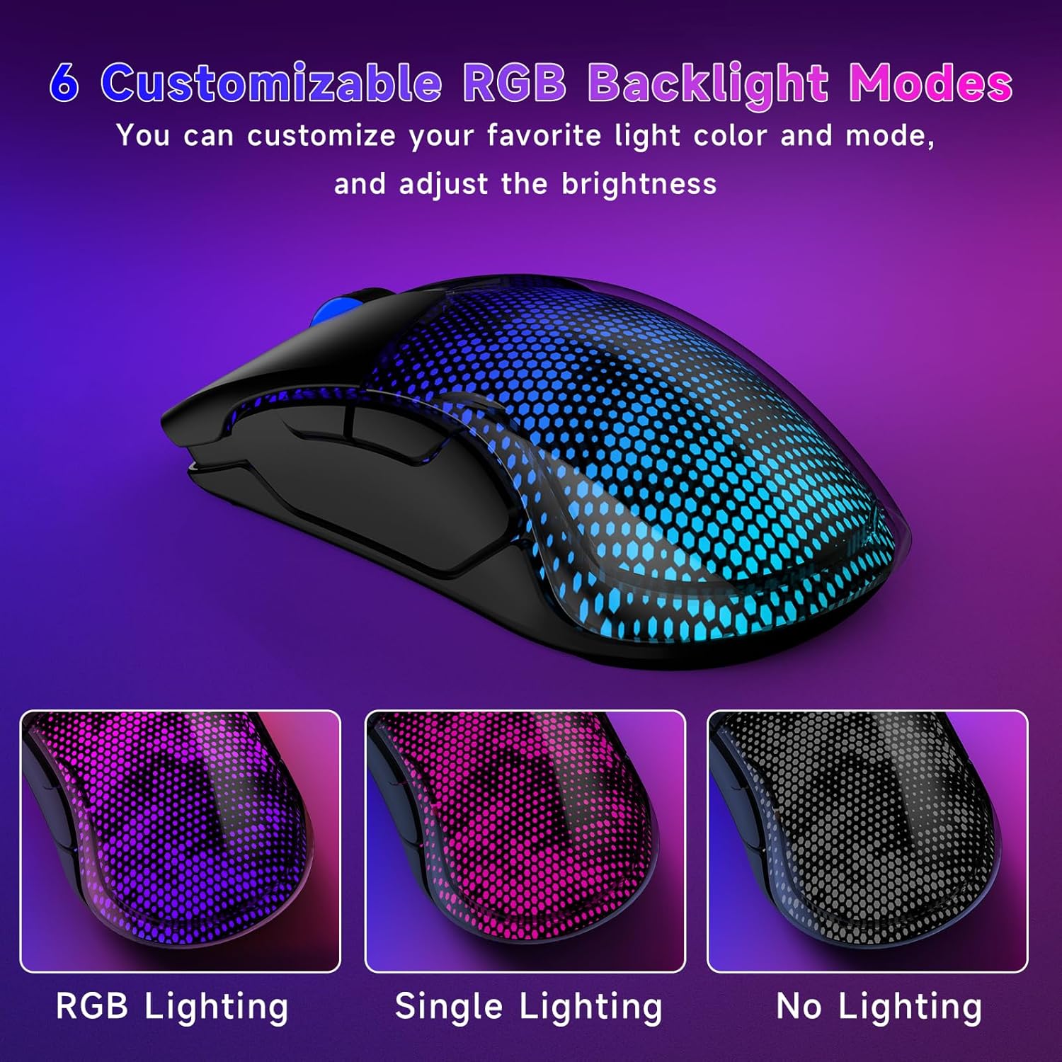 1761296361_FFJ-Master02-Wireless-Gaming-Mouse-12000-DPI-Tri-Mode-2.4GUSB-CBluetooth-5.3-Gaming-Mouse-Python-Skin-Texture-RGB-Backlit-6-Programmable-Buttons-75Hr-Battery-Life-for-PC-Mac-PS5-XBOX-Black.jpg FFJ Master02 Wireless Gaming Mouse, 12000 DPI, Tri-Mode 2.4G/USB-C/Bluetooth 5.3 Gaming Mouse, Python Skin Texture RGB Backlit, 6 Programmable Buttons, 75Hr Battery Life for PC, Mac, PS5, XBOX - Black - Image 6