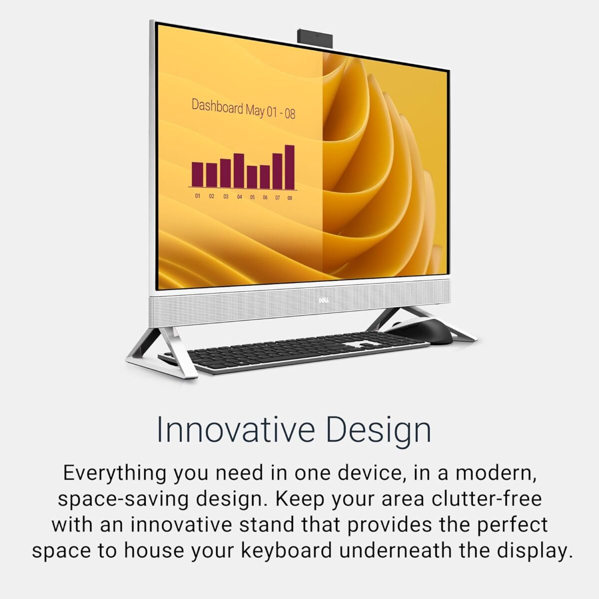 Dell 27 All-in-One Desktop ec27250-27-inch FHD Touch Display, Intel Core 7 Processor 150U, NVIDIA GeForce MX570A 2GB GDDR6 Graphics, 32GB DDR5 RAM, 1TB SSD, Windows 11 Pro, Onsite Service - White - Image 7