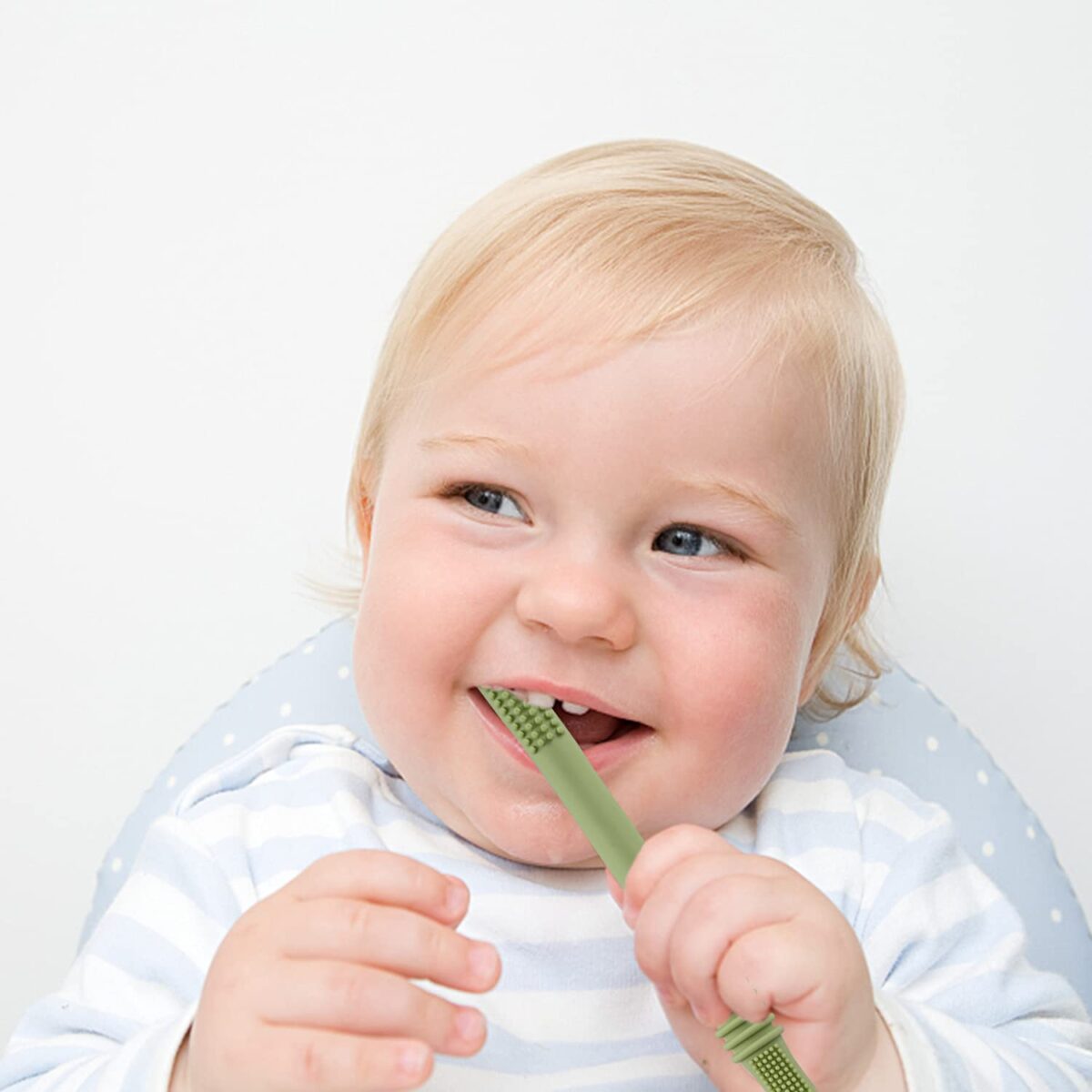 Fu Store Hollow Teether Tube Chew Straw Sensory Toy for Infant Toddlers Silicone Tubes Teething Toys for Babies 18-36 Months Gifts Learning Developmental Toys BPA Free Freezable 6 Pack - Image 8