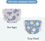 The Honest Company Clean Conscious Overnight Diapers for Sensitive Skin, Hypoallergenic Fragrance-Free Baby Diapers, Cozy Cloud and Star Signs Design, Club Box, Size 5 (27+ lbs), 40 Count - Image 3