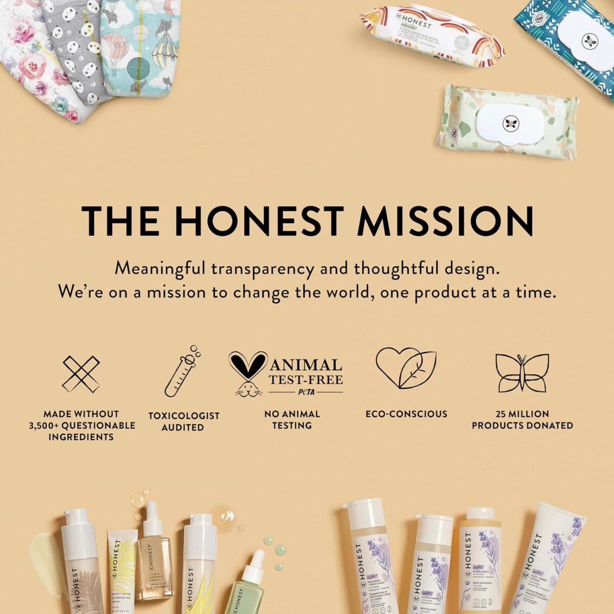 The Honest Company Clean Conscious Overnight Diapers for Sensitive Skin, Hypoallergenic Fragrance-Free Baby Diapers, Cozy Cloud and Star Signs Design, Club Box, Size 5 (27+ lbs), 40 Count - Image 9